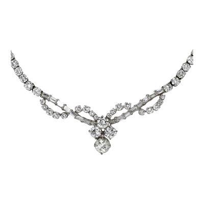 18K White Gold Diamond Necklace 8 81tdw 22g