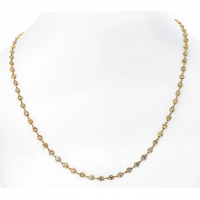 18K YELLOW GOLD 11 68CTTW DIAMOND BY THE YARD NECKLACE