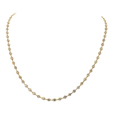 18K YELLOW GOLD 11 68CTTW DIAMOND BY THE YARD NECKLACE