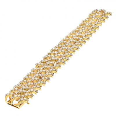 18K YELLOW GOLD 21 50CTTW ROUND DIAMOND BRACELET