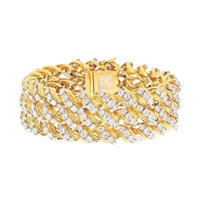 18K YELLOW GOLD 21 50CTTW ROUND DIAMOND BRACELET