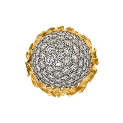 18K YELLOW GOLD BOMBE 10 00CTTW DIAMOND RING