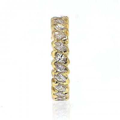18K Yellow Gold 1 25cttw Marquise Diamond Eternity Ring