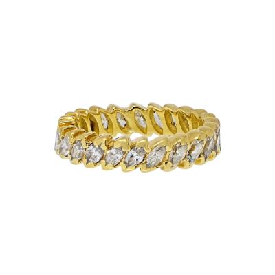 18K Yellow Gold 1 25cttw Marquise Diamond Eternity Ring