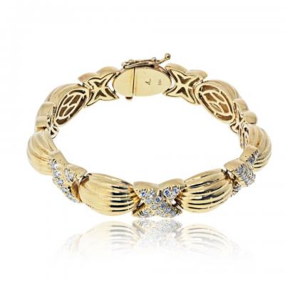 18K Yellow Gold 1 60cttw Estate Bracelet