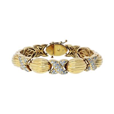 18K Yellow Gold 1 60cttw Estate Bracelet