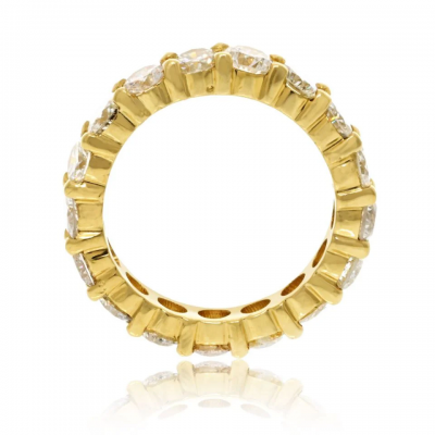 18K Yellow Gold 3 30cttw Round Diamond Eternity Ring