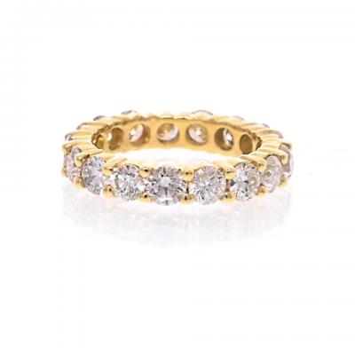 18K Yellow Gold 3 70cttw Round Diamond Eternity Ring