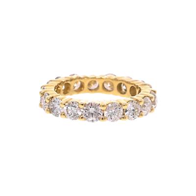 18K Yellow Gold 3 70cttw Round Diamond Eternity Ring
