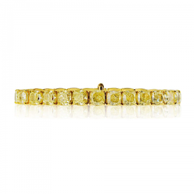 18K Yellow Gold 32 44 Fancy Light Yellow GIA Fancy Light Yellow Bracelet