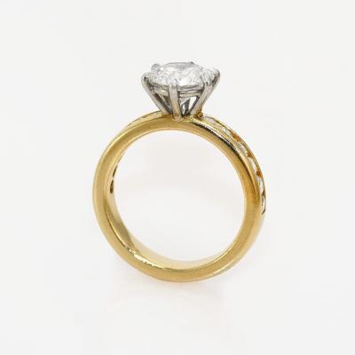 18K Yellow Gold Diamond Ring 1 78ct 7gr