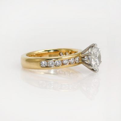 18K Yellow Gold Diamond Ring 1 78ct 7gr