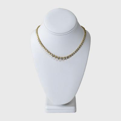 18K Yellow Gold Diamond Tennis Necklace 15 50ct