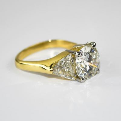 18K Yellow Gold GIA Certified Diamond Engagement Ring 6 73ct