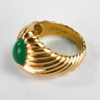 18K Yellow Gold Vintage Emerald Ring 3 75ct
