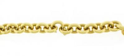 18KT GOLD LARGE OVAL LINK NECKLACE