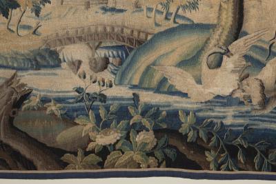 18TH CENTURY AUBUSSON VERDURE TAPESTRY AFTER JEAN BAPTISTE OUDRY