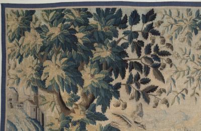18TH CENTURY AUBUSSON VERDURE TAPESTRY AFTER JEAN BAPTISTE OUDRY