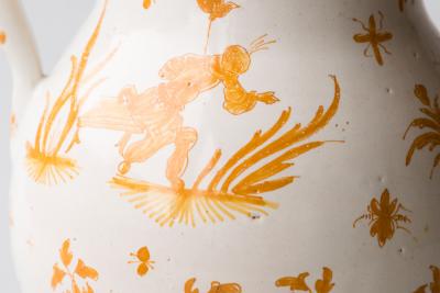 18TH CENTURY MOUSTIERS COVERED FAIENCE JUG