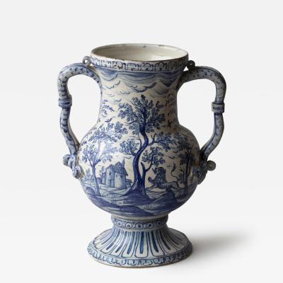 18TH CENTURY NAPLES FA ENCE VASE