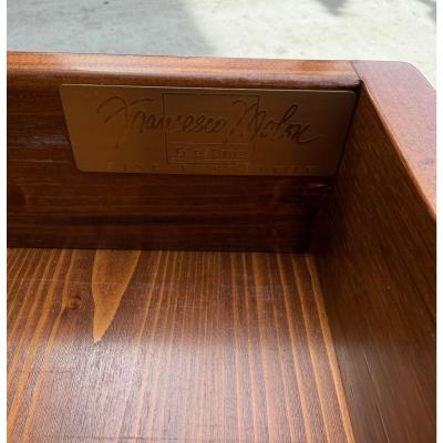 18c Style Francesco Molon for Giemme Fruitwood Inlaid Writing Table Desk