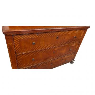 18c Style Italian Marquetry Inlaid Secretary Desk