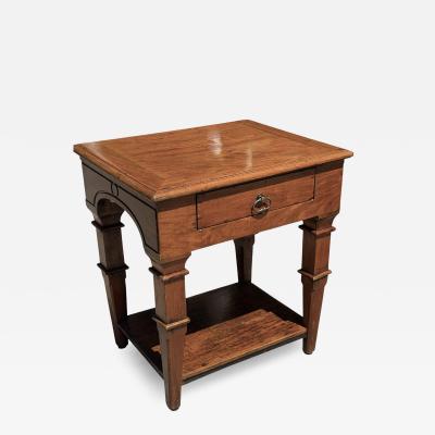18c Style Italian Walnut Rustic European Side or End Table