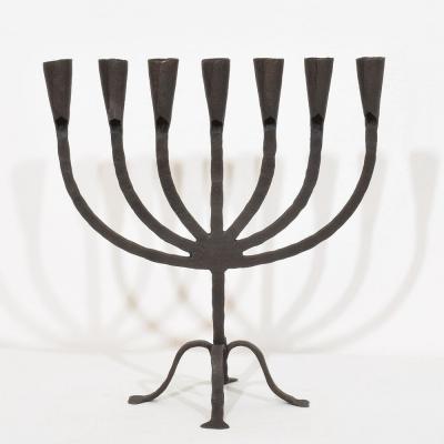 18th 19th Century Hand Forged Iron Candleholder