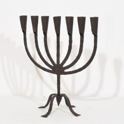 18th 19th Century Hand Forged Iron Candleholder