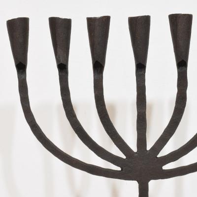 18th 19th Century Hand Forged Iron Candleholder
