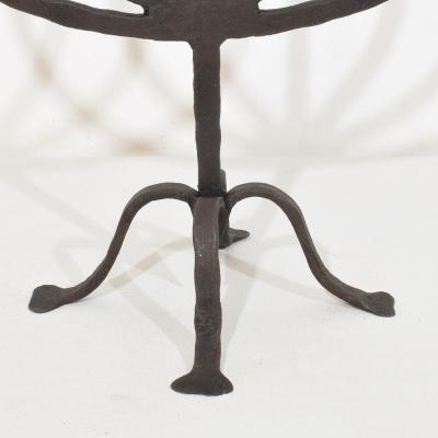 18th 19th Century Hand Forged Iron Candleholder