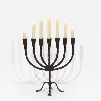 18th 19th Century Hand Forged Iron Candleholder
