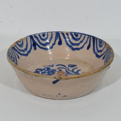 18th 19th Century Spanish Glazed Terracotta Bowl