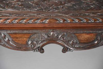 18th 19thc finely carved mahogany centre table