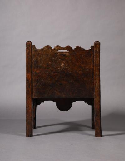18th C Burl Elm Bedside Cabinet