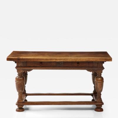 18th C Danish Oak Table with Thick Top