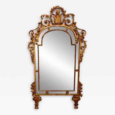 18th C Rococo Piemonte Paraclose Gilt wood Mirror