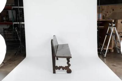 18th C Spanish Walnut Bench