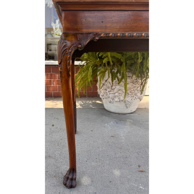 18th C Style Burton Ching Regency Style Marble Top Console Table