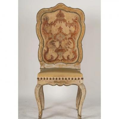 18th C Style Hendrix Allardyce Hall Chair W Antique Needlepoint