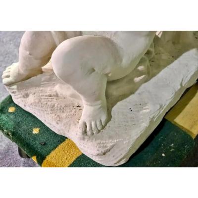 18th C Style Italian Reconstituted Stone Figural Console Table Bases