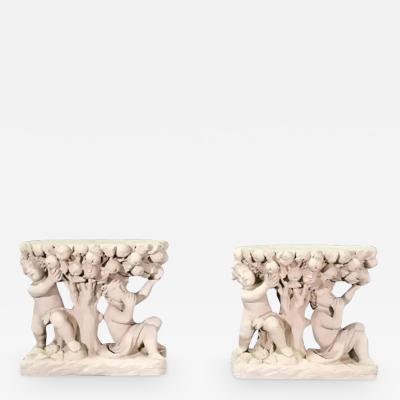 18th C Style Italian Reconstituted Stone Figural Console Table Bases