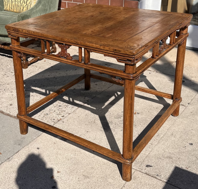 18th C Style Ming Chinese Bamboo Center Table by Burton Ching