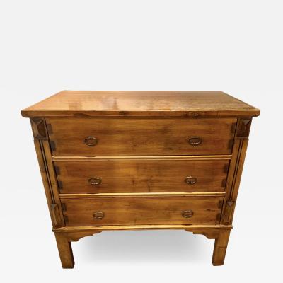 18th C Style Primitive Pine Chest of Drawers W Exposed Dovetail Grooves