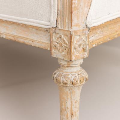18th C Swedish Gustavian Period Sofa Bench In Original Patina