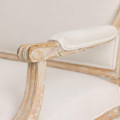 18th C Swedish Gustavian Period Sofa Bench In Original Patina