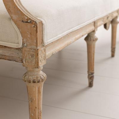 18th C Swedish Gustavian Period Sofa Bench In Original Patina