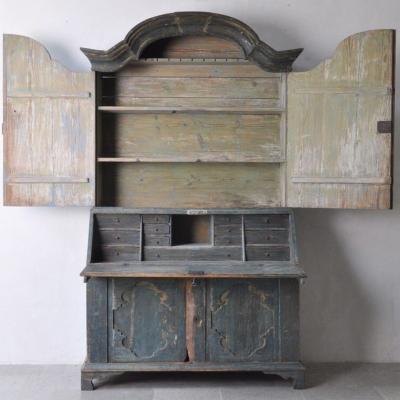 18th C Swedish Rococo Secretary