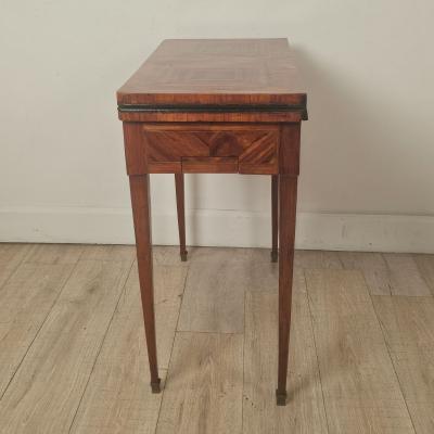 18th Cent Swedish Parquetry Inlaid Game Table Desk Neoclassical Louis XVI