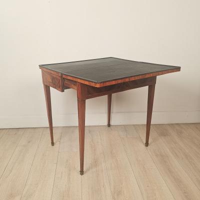 18th Cent Swedish Parquetry Inlaid Game Table Desk Neoclassical Louis XVI